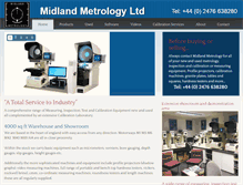 Tablet Screenshot of midland-metrology.co.uk